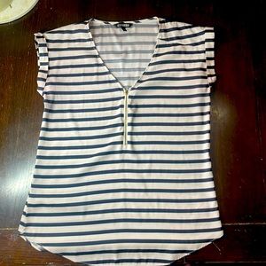 Express short sleeve, size Medium black and white strip.